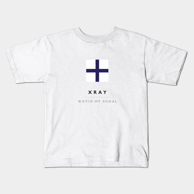 X-Ray: ICS Flag Semaphore Kids T-Shirt by calebfaires